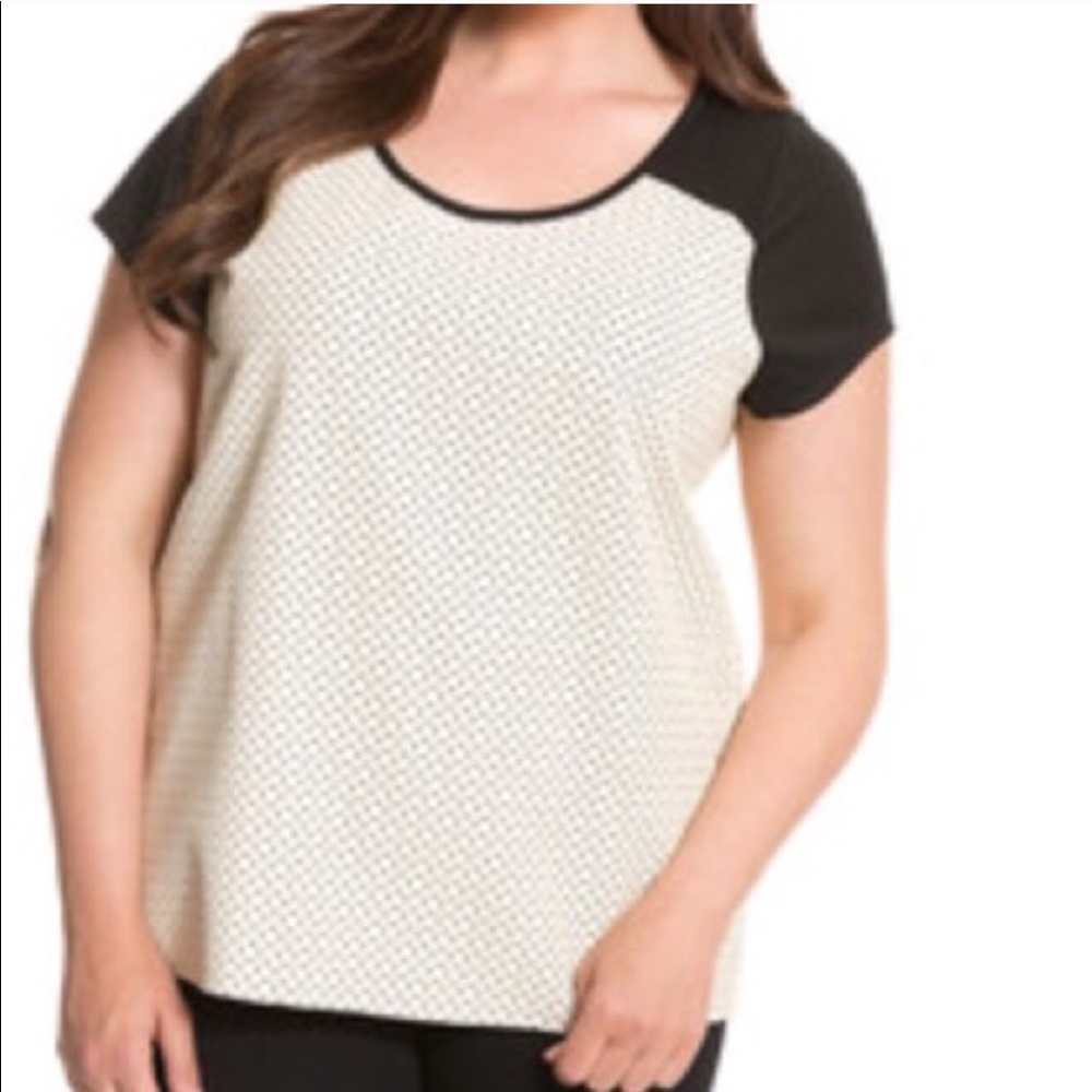 Lane Bryant laser cut blouse